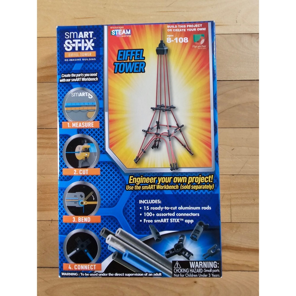 Flycatcher Smart STIX Eiffel Tower Building Set STEAM Engineering Toy Ages 8+